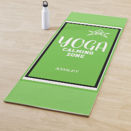 Green White Yoga Calming Zone Yogamatte