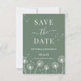 Green Wildblume Boho Wedding Save The Date