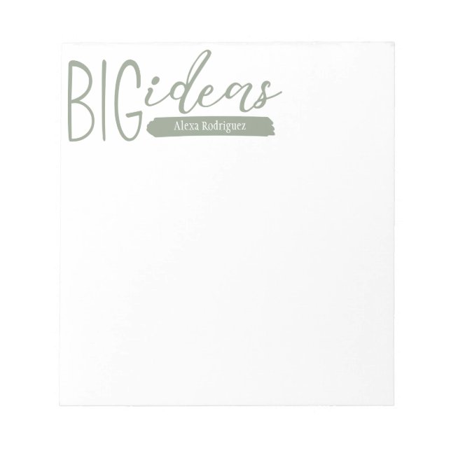 Green Willow Big Ideas Notizblock (Vorderseite)
