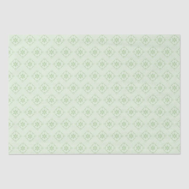 Green Winter Holiday Custom Weihnachten Seidenpapier (Vorderseite)