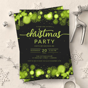 Green Winter Wonderland Company Weihnachts-Party Einladung