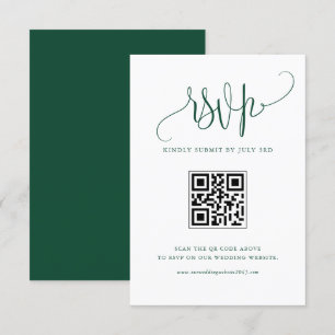 Green wir machen moderne Kalligrafie Hochzeitsstic RSVP Karte