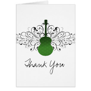 Green Wirbel Gitarre Danke-Card
