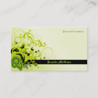 Green Wirbel Grunge Business Card TBA 3/31/2011