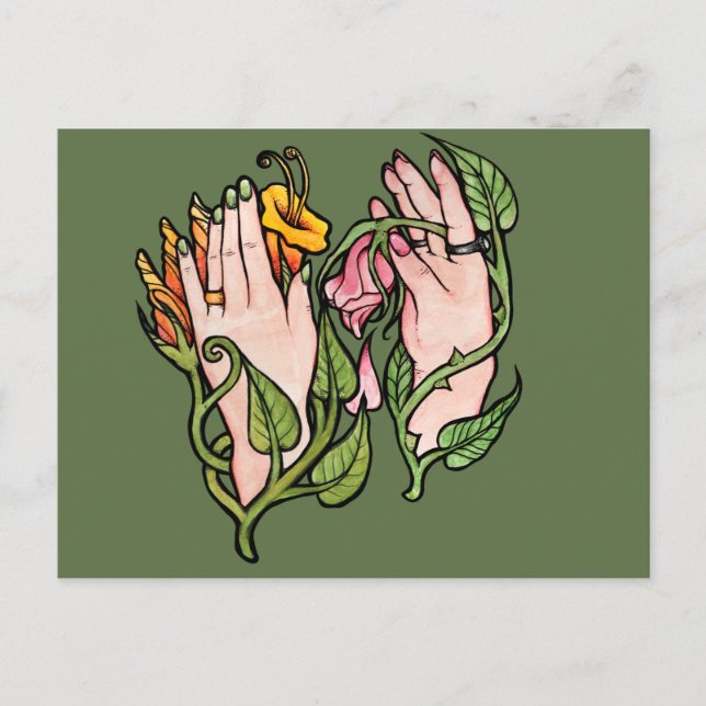 Green Witch Magick                               Postkarte (Vorderseite)