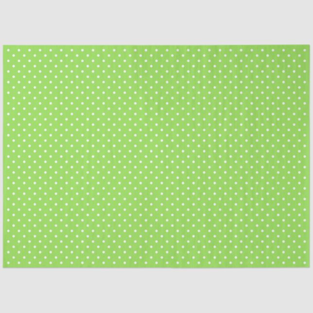Green With White Polka Dots Seidenpapier (Vorderseite)