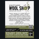 Green-Wool-Shop-Logo, Strickgeschäft, Garnspeicher Flyer<br><div class="desc">Green Wool Shop Logo,  Knitting Store,  Garn Store Werbung Flyer durch den Business Card Store.</div>