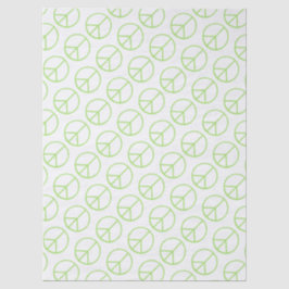Green World Peace Sign Groovy Love Symbol Seidenpapier