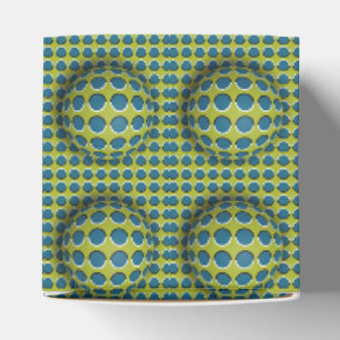 Green Yellow 3D Effect Design Pattern Bevorzugung  Geschenkschachtel