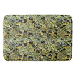 Green Yellow Alligator Crocodile Dragon Leather Badematte