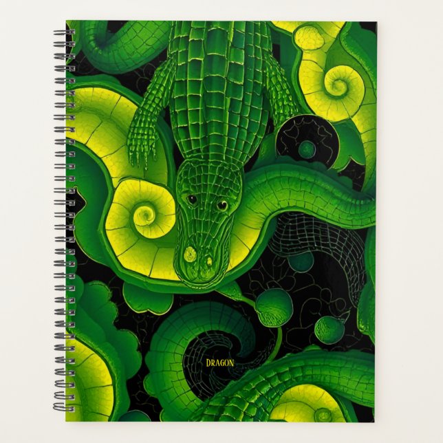 Green Yellow Alligator Crocodile Dragon Name (Devant)