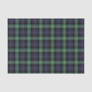 Green Yellow Lila Black Scottish Tartan Kariert Seidenpapier