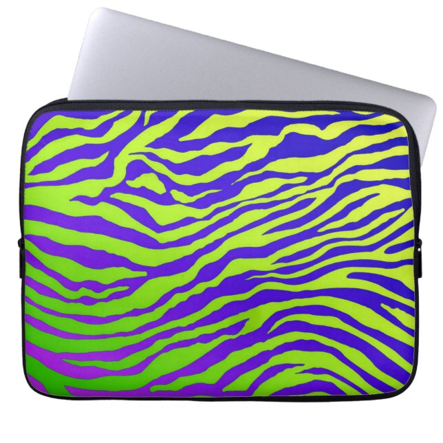 Green Zebra Laptopschutzhülle (Vorderseite)