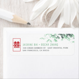 Green Zen Bamboo Verlasse chinesische Hochzeitsadr