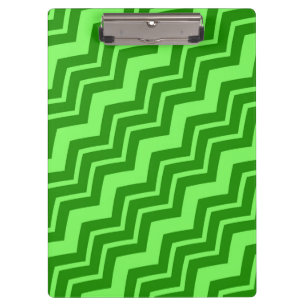 Green Zig Zag Zickzack Muster Klemmbrett