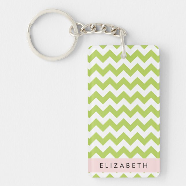Green Zigzag, Green Chevron, Votre Nom (Devant)