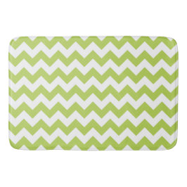 Green Zigzag, grün Zickzack, geometrisches Muster Badematte