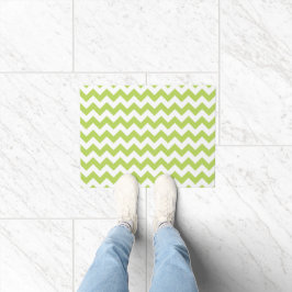 Green Zigzag, grün Zickzack, geometrisches Muster Fußmatte