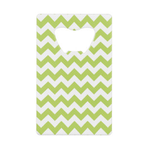 Green Zigzag, grün Zickzack, geometrisches Muster Geldbeutel Flaschenöffner