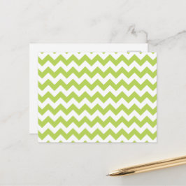 Green Zigzag, grün Zickzack, geometrisches Muster Postkarte