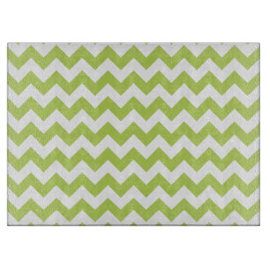 Green Zigzag, grün Zickzack, geometrisches Muster Schneidebrett