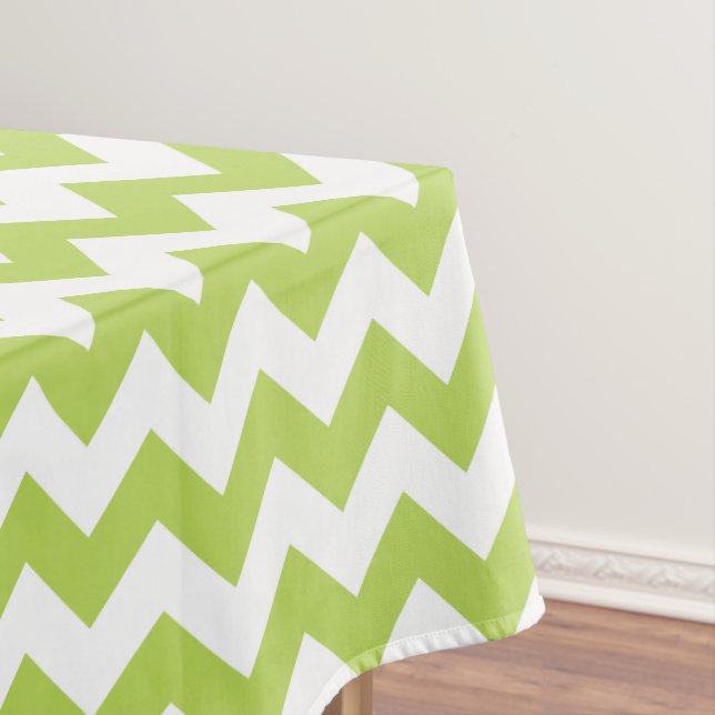 Green Zigzag, grün Zickzack, geometrisches Muster Tischdecke (Beispiel)