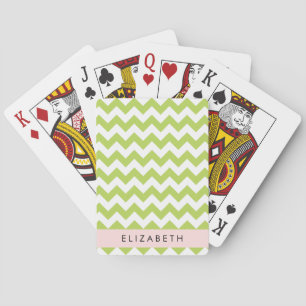 Green Zigzag, grün Zickzack, Ihr Name Spielkarten