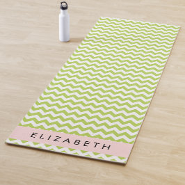 Green Zigzag, grün Zickzack, Ihr Name Yogamatte