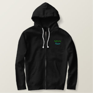 GREEN ZIMMER BESTICKTER HOODIE