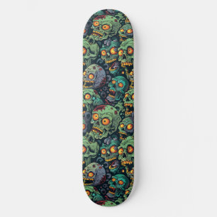 Green Zombie Spooky Halloween Skateboard