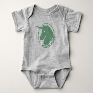 Green Zombie Unicorn Baby Strampler