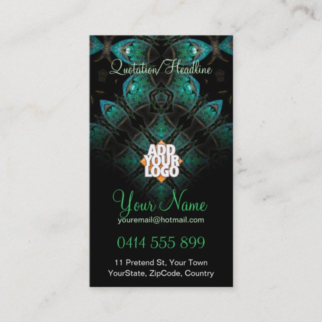 Greenada v3 Carte de visite fractal (Devant)