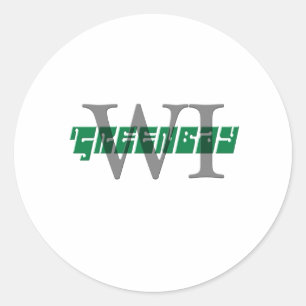 Greenbay Wi Runder Aufkleber