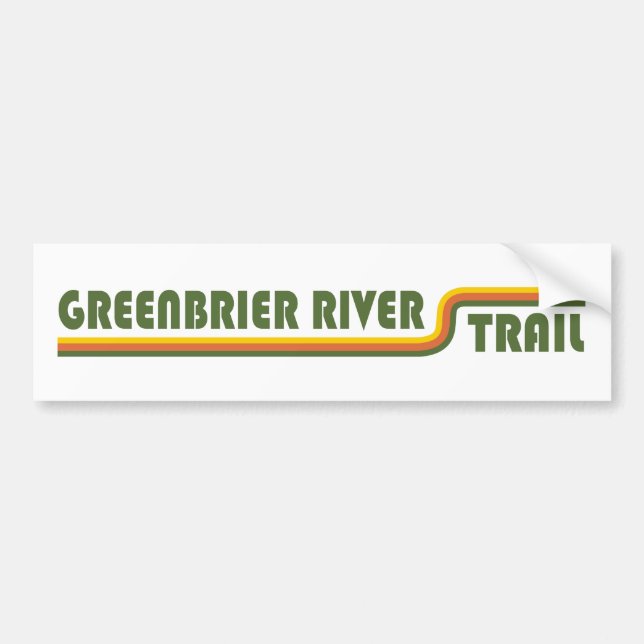 Greenbrier River Trail Autoaufkleber (Vorne)