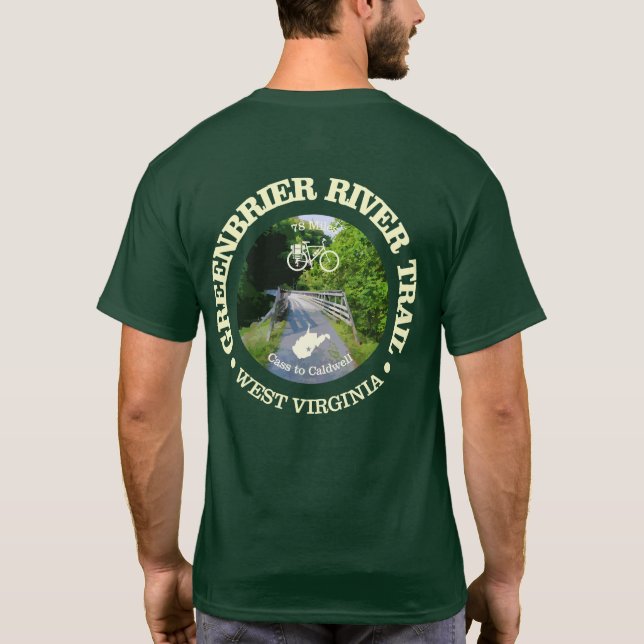 Greenbrier River Trail (Fahrrad c) T-Shirt (Rückseite)