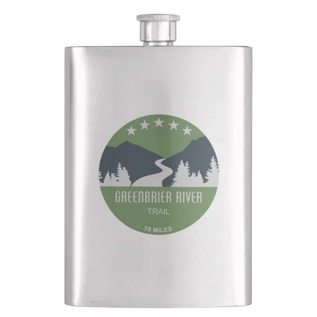 Greenbrier River Trail Flachmann (Vorderseite)