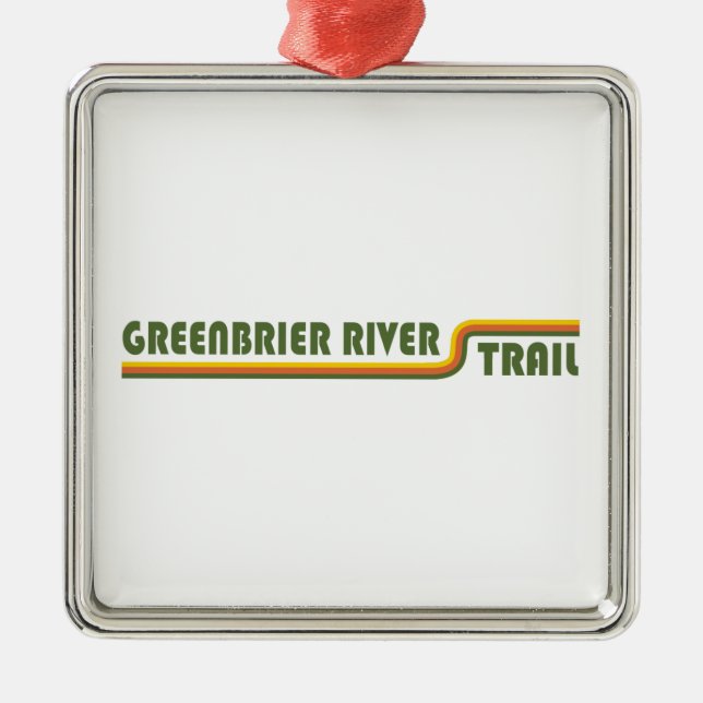 Greenbrier River Trail Ornament Aus Metall (Vorne)