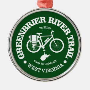 Greenbrier River Trail (Radfahren) Ornament Aus Metall