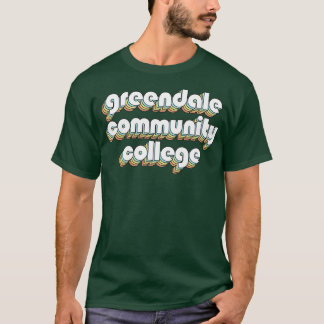 Greendale Community Uni Retro Rainbow Typograp T-Shirt