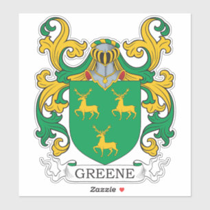 Greene Familienwappen Aufkleber