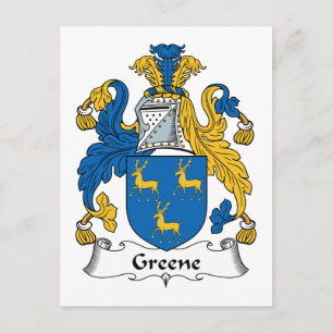 Greene Familienwappen Postkarte