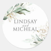 Greenery and Gold Eucalyptus Wedding