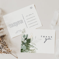 Greenery and Gold Leaf Script Wedding Vielen Dank