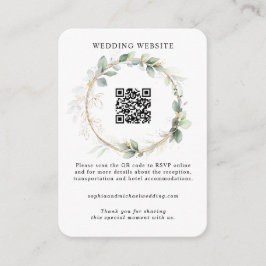 Greenery and Gold Wedding Enclosure Card Begleitkarte