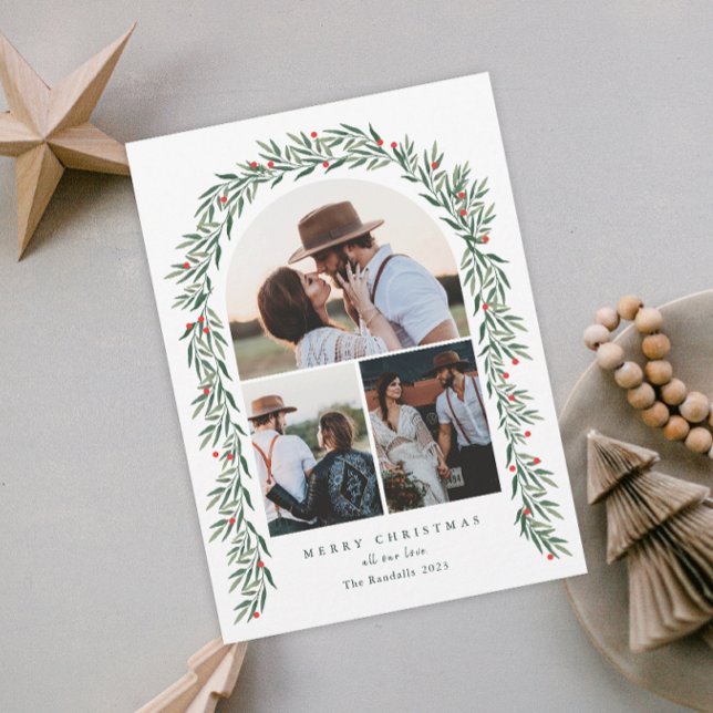 Greenery Arch Modernes Drehbuch 3 Foto Weihnachten (Von Creator hochgeladen)