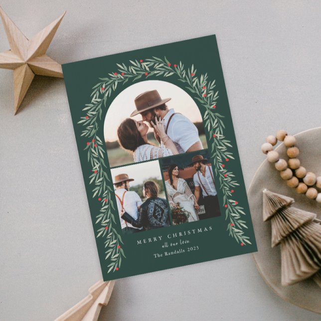 Greenery Arch Modernes Drehbuch 3 Foto Weihnachten (Von Creator hochgeladen)