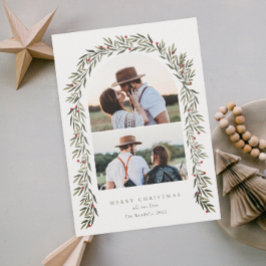 Greenery Arch Modernes Script 2 Foto Weihnachten