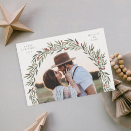 Greenery Arch Modernes Script Foto Weihnachten