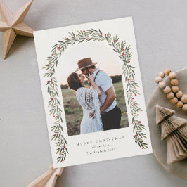 Greenery Arch Modernes Script Foto Weihnachten