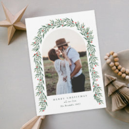 Greenery Arch Modernes Script Foto Weihnachten